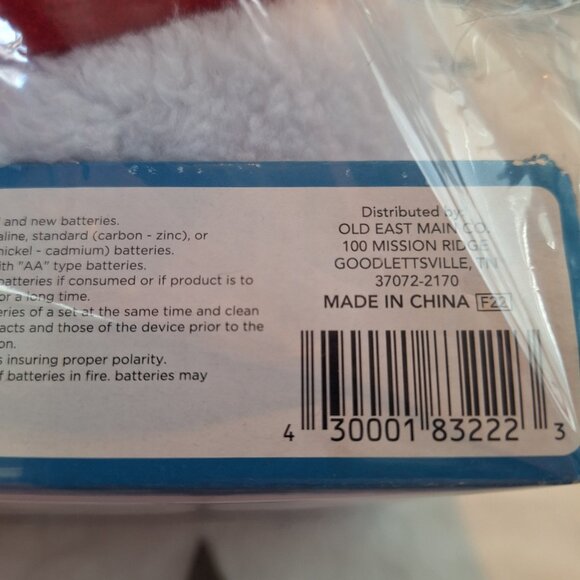 Holiday Style Lighted Santa LED Tree Topper Battery Operated Fabric Head - Picture 7 of 10